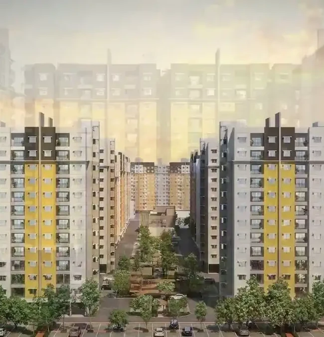 Residential tower exterior, pre-launch concept render for Purva Budigere Road